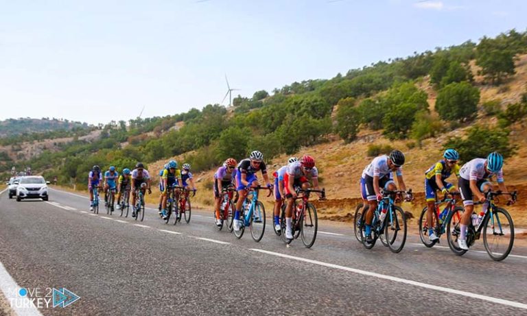 The end of Cappadocia stage of the Erciyes International Cycling Championship