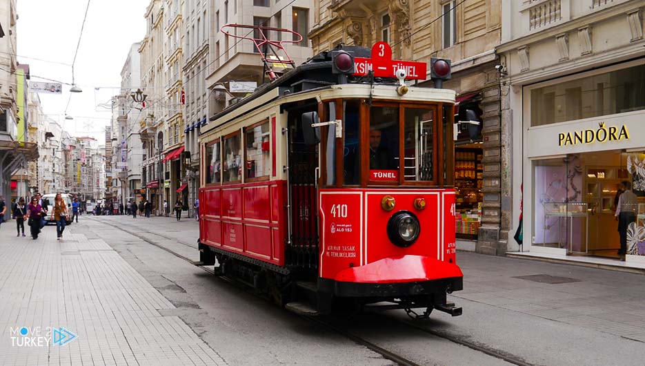 red trains in Istanbul