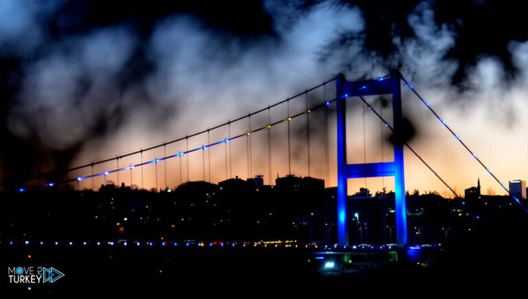 Car fire on the Fatih Sultan Mehmet Bridge in Istanbul