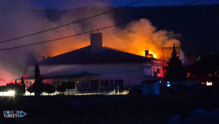 Fire in the new police building in Çanakkale