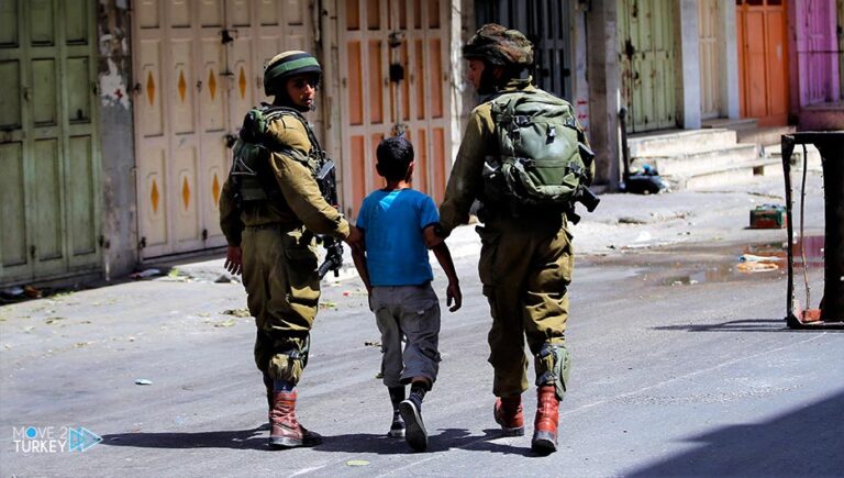 The West Bank… The Israeli army arrests 3 children from a soccer field