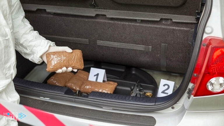 A number of drugs were found hidden in a car in Van, Turkey