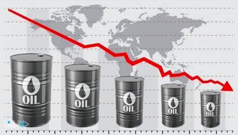 Global oil prices fell under pressure from demand concerns