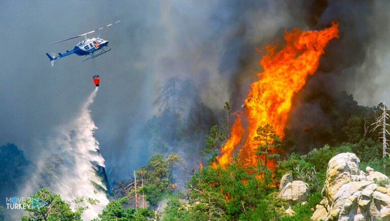 Turkey… Efforts Continue to put out forest fires in Mugla State