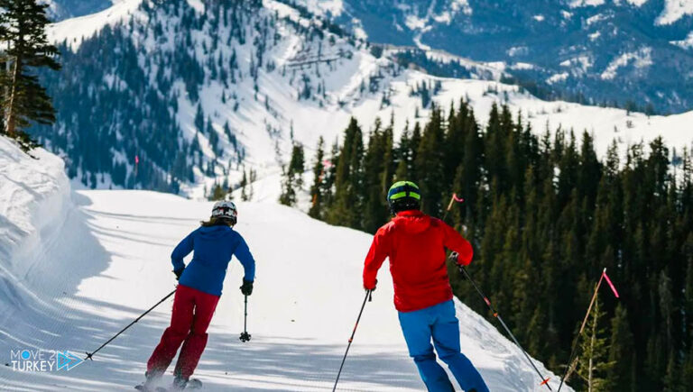 Turkey.. The opening of the ski season in the foothills of the Burdur Mountains