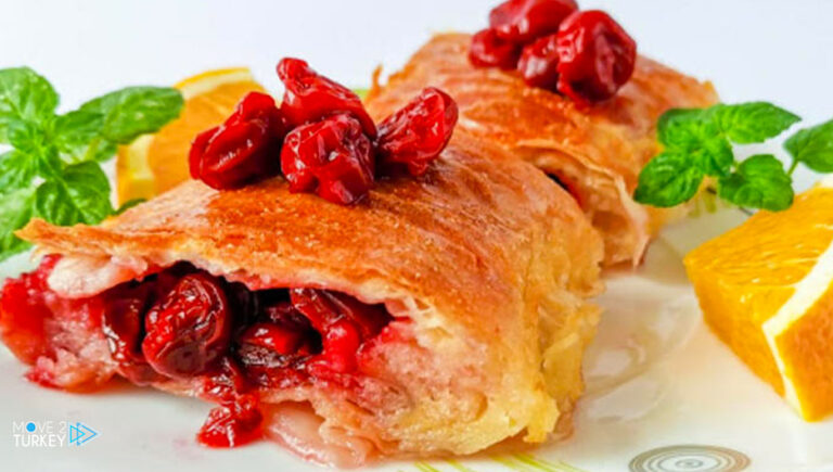 “Baklava with Cherries”.. a new trend in the world of Turkish sweets