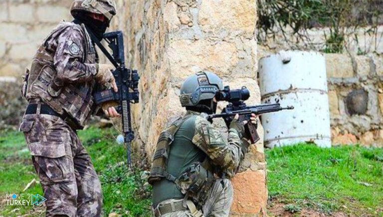 A PKK terrorist surrenders to the Turkish forces