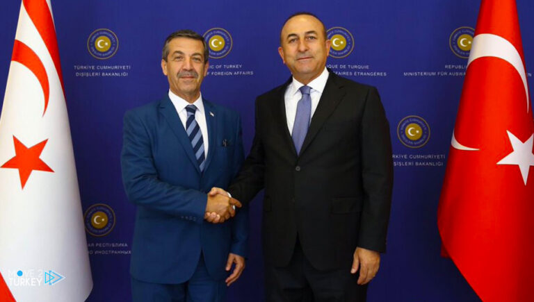 Çavuşoğlu hosts his Turkish Cypriot counterpart