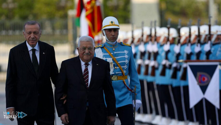 President Erdogan receives Abbas in an official ceremony