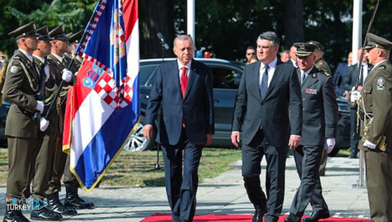 Croatian President receives Erdogan in official ceremonies
