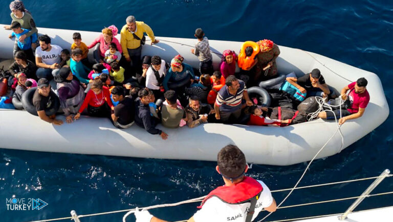 Turkey.. 300 migrants rescued after a distress call off the coast of Antalya