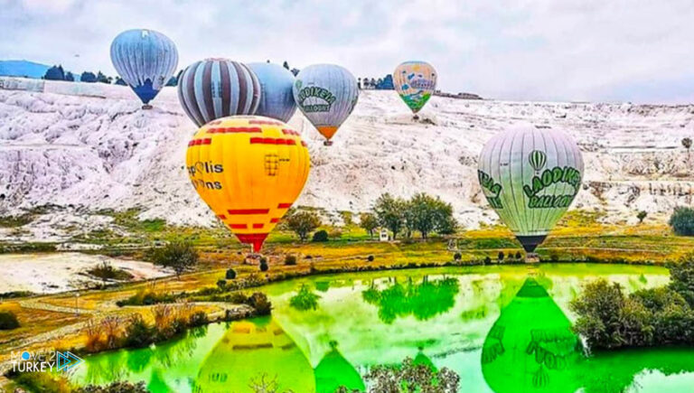 Balloons.. rising tourism in Turkish Pamukkale