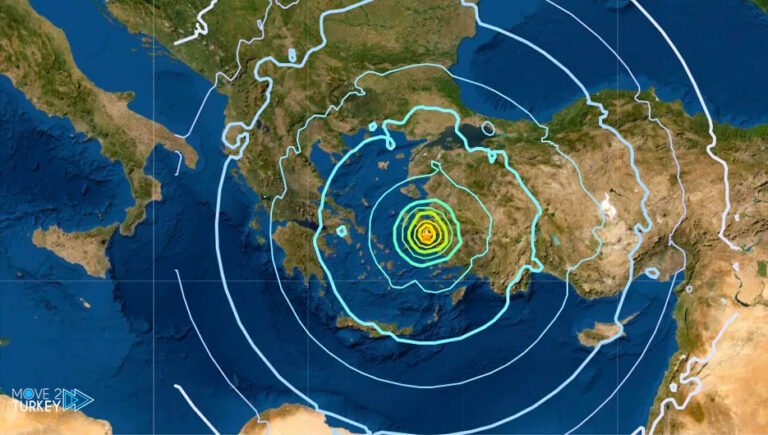 تركيا.. زلزال بقوة 5 درجات في بحر إيجة غربي تركيا
