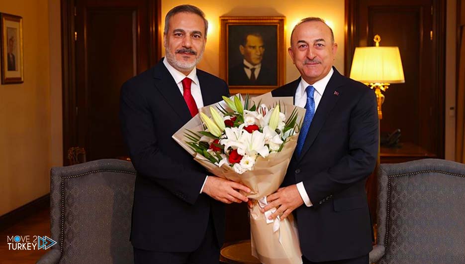 Hakan Fidan takes over his duties from his predecessor, Çavuşoğlu